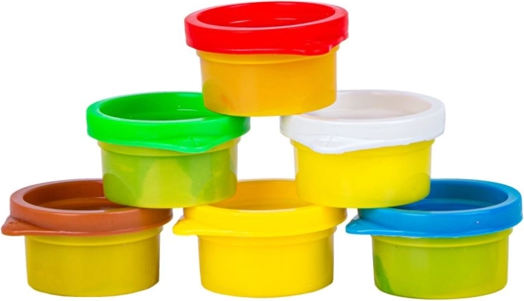 6 couleurs de pâte à modeler souple pour des combinaisons infinies