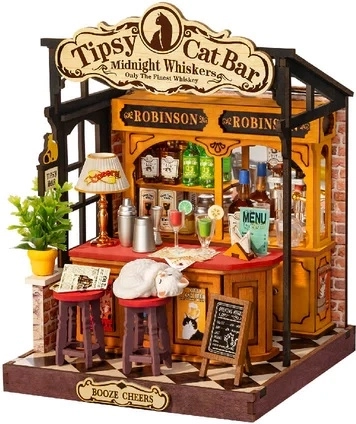 RoboTime Rolife DIY miniature de maison Tipsy Cat Bar