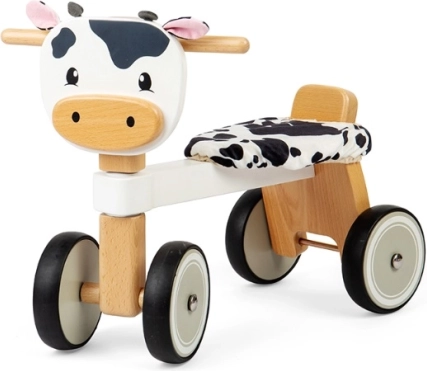 Trottinette en bois vache pour enfants