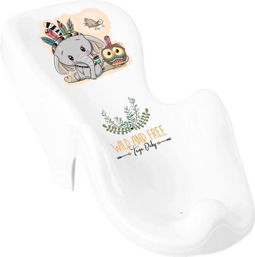Transat de bain antidérapant Wild & Free éléphant blanc