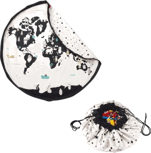 Play&Go Noomad original tapis de jeu et sac de rangement pour jouets worldmap