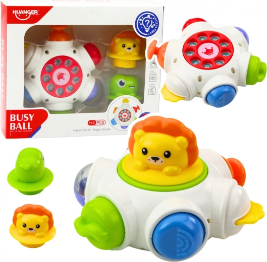 Jouet interactif UFO avec lion et crocodile