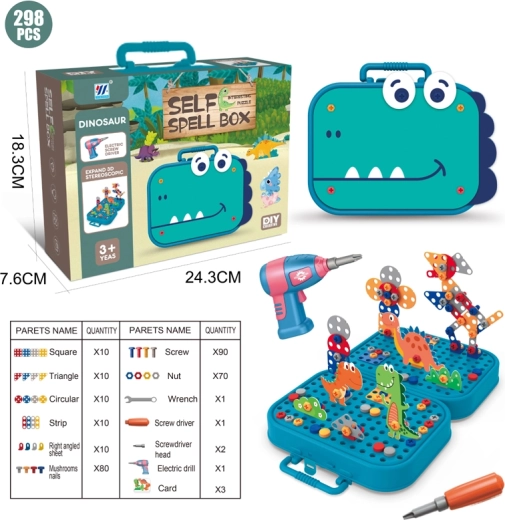 Puzzle de construction à visser Dino – 298 pièces
