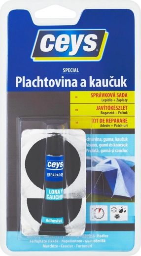 Colle pour bâche et caoutchouc 7 ml + 4 rustines CEYS