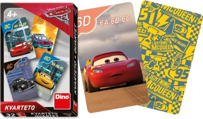 Dino cartes de jeu Quartetto avec motif Cars 3