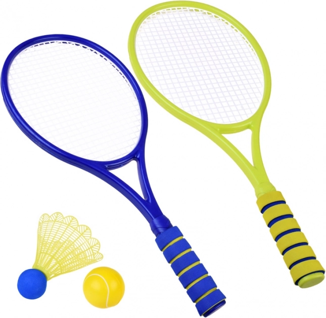 Ensemble de badminton et de tennis avec balle en mousse et volant