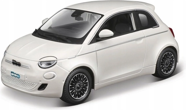 Maquette Fiat 500E 2023 blanche à l’échelle 1:24