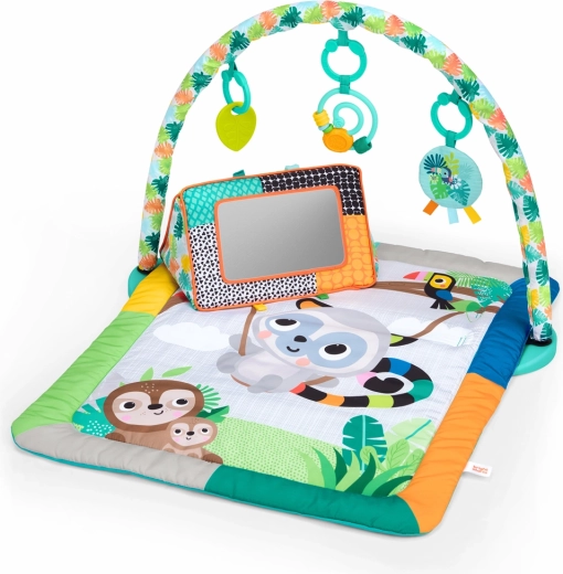 Tapis d’éveil Bright Starts Tropical Treetop pour le développement de la motricité et des sens