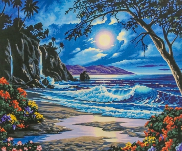 Norimpex Peinture par numéros Le paradis la nuit 40 × 50 cm