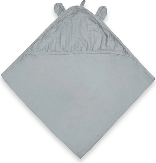 Nuuroo Danila serviette pour bébé en mousseline avec capuche dusty blue