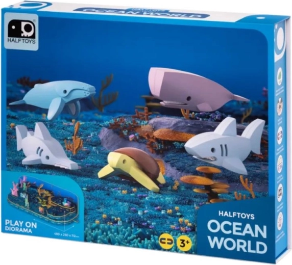 Diorama 3D pour jouer dans le monde marin