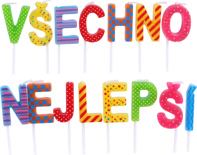 Bougies d’anniversaire avec supports « Joyeux anniversaire »