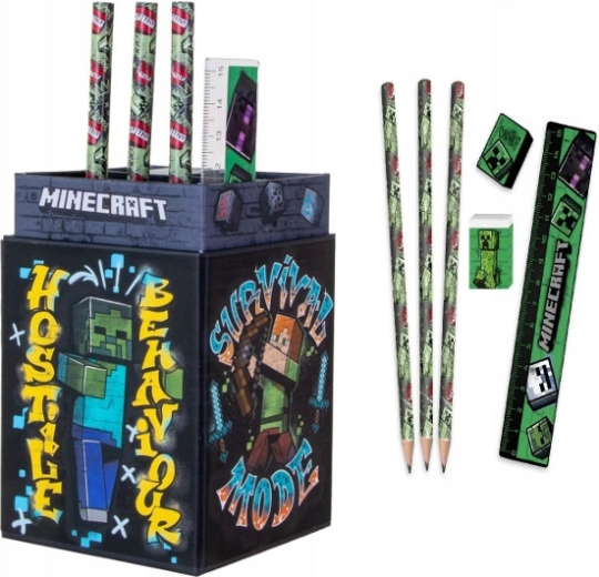 Set d’écriture Minecraft avec trousse