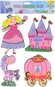 Décoration murale en mousse à motif de princesse