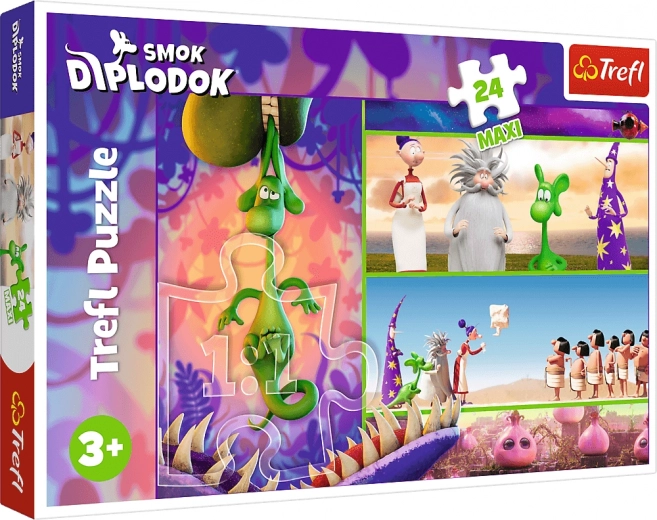 Puzzle 24 Maxi Ciekawski Drak Diplodok