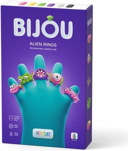 Kit de modelage HEY CLAY Bijou Alien Rings – bagues extraterrestres
