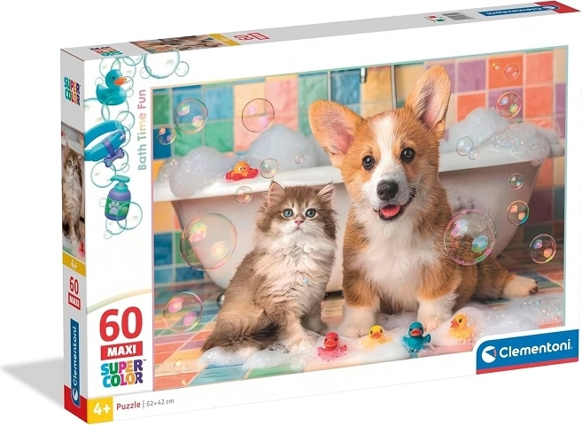 Clementoni maxi puzzle pour enfants Bath time fun 60 pièces