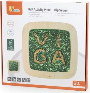 Jeu mural en bois avec sequins