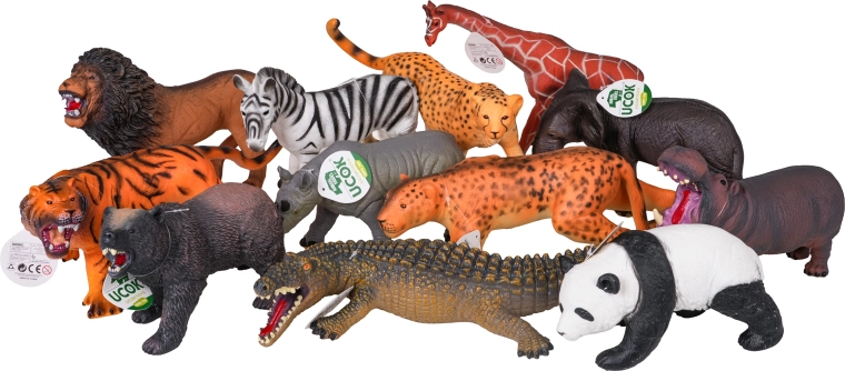 12 animaux réalistes dans un seul ensemble
