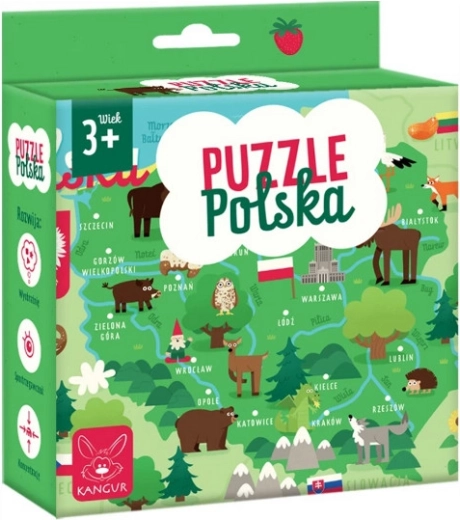 Puzzle carte de la Pologne pour enfants 3+