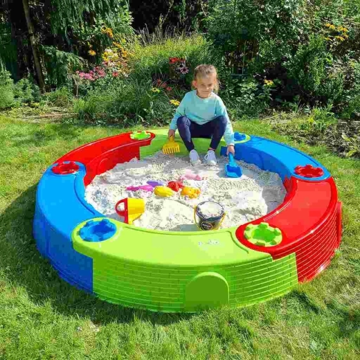 Amusement multifonction : sable, balles et eau