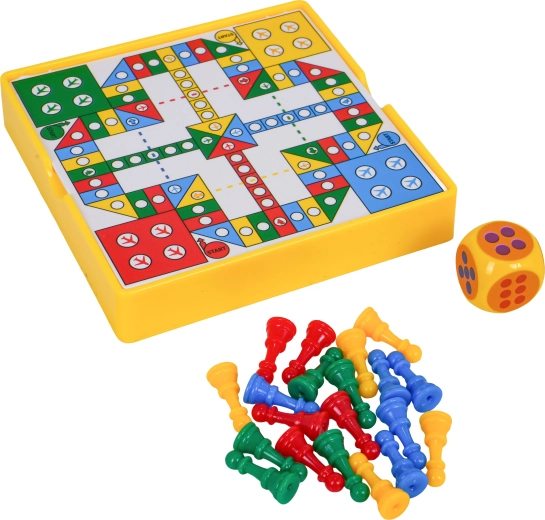 Pions colorés et grand dé