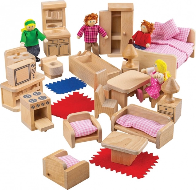 Ensemble de meubles pour maison de poupée et figurines Bigjigs Toys