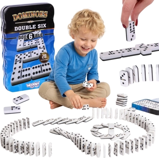 Domino classique Woopie dans une boîte métallique