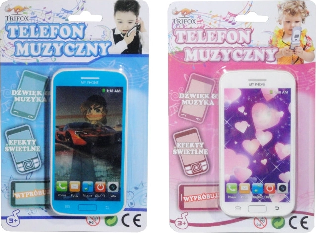 Téléphone intelligent pour enfants à piles avec lumières et sons