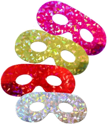 Masque en papier à effet holographique – 6 pcs