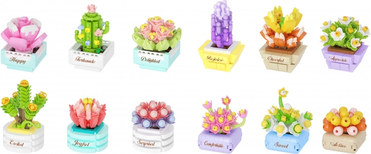 KOCO mini kits de construction plantes – lot pour présentoir