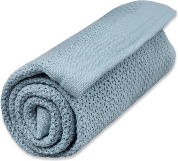 Couverture Vinter & Bloom Soft Grid Organic dim blue