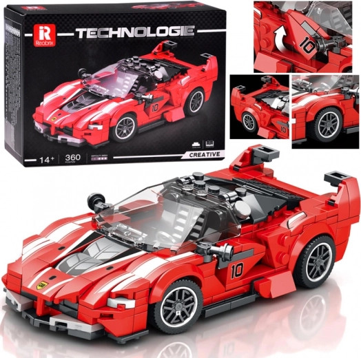 Set de construction technique – cabriolet de sport rouge 360 pièces