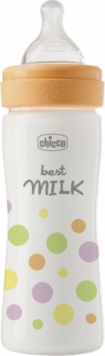 Biberon Chicco Perfect Easy 250 ml avec tétine en silicone, débit moyen, dès 2 mois+