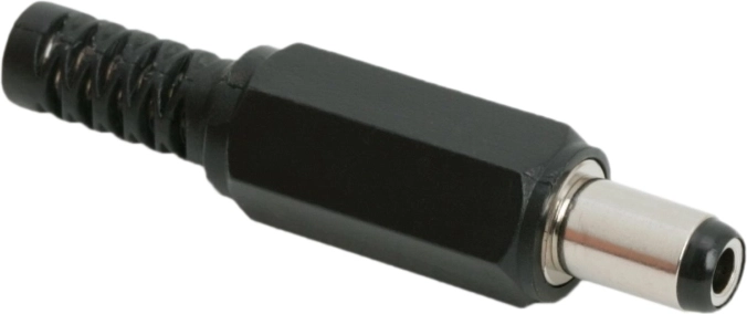 Fiche DC 5,5 × 2,5 mm avec protection anti-pliure