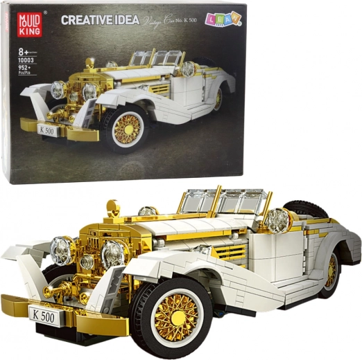 Kit de construction Retro Auto K500 blanc-or