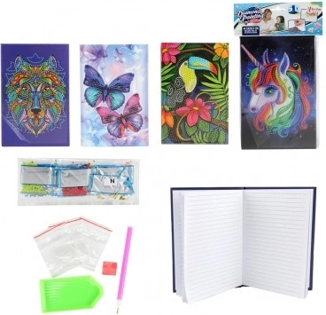 Carnet créatif à diamants 14,5 × 21 cm – kit avec strass autocollants