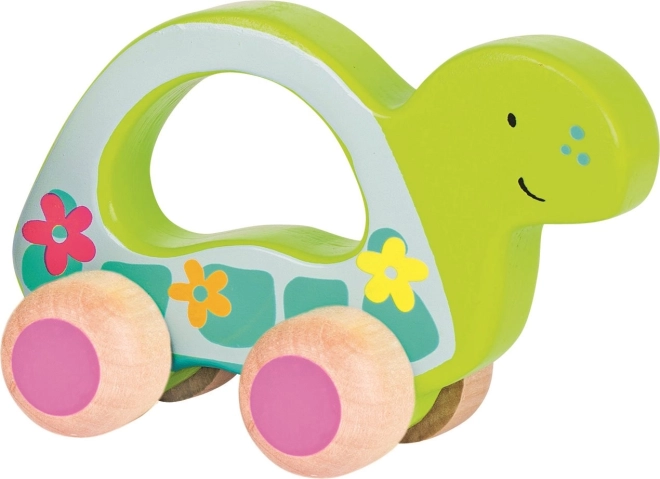 Tortue en bois à roulettes de Goki