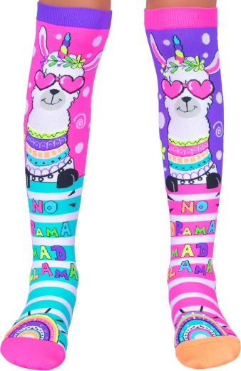Chaussettes hautes folles à motif lama MADMIA