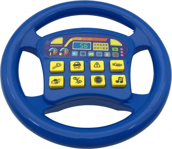 Volant interactif avec sons réalistes couleur bleue