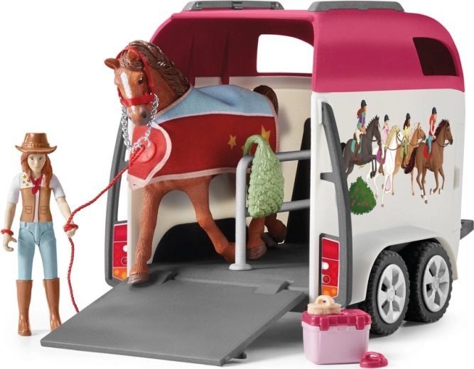 Remorque amovible pour un transport des chevaux en toute sécurité