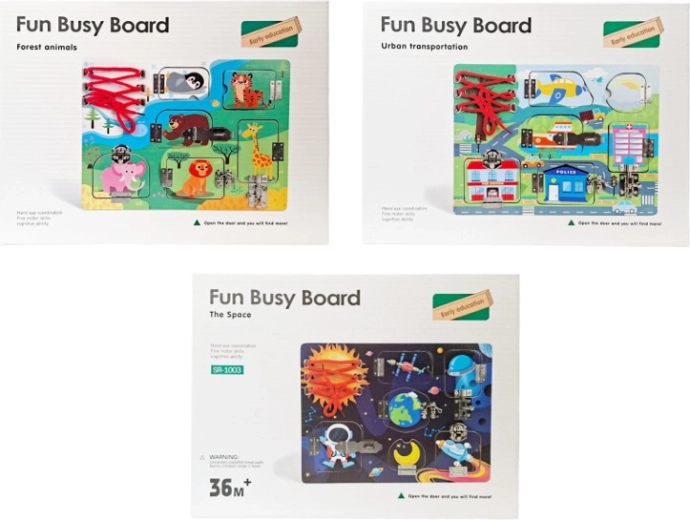 Tableau de manipulation en bois – jouet éducatif