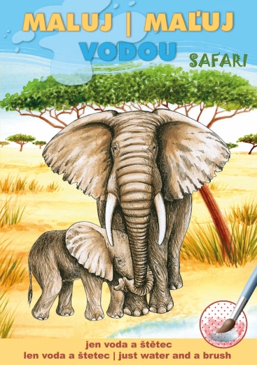 AKIM Peinture à l’eau selon des points colorés – Animaux de safari A5