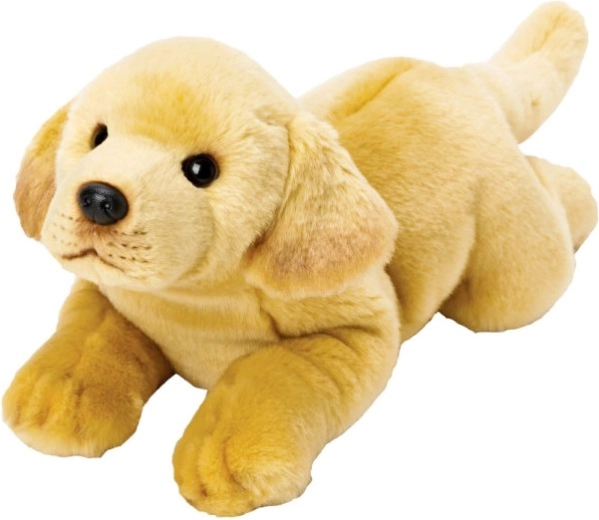 Chien Labrador en peluche couché 38 cm