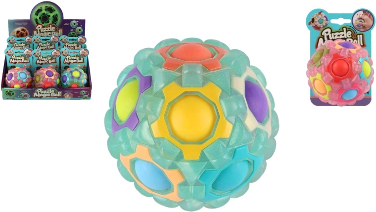 Balle de massage antistress phosphorescente 7 cm