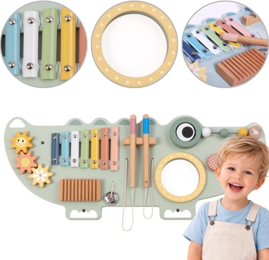 Table d’activités murale en bois crocodile TOOKY TOY