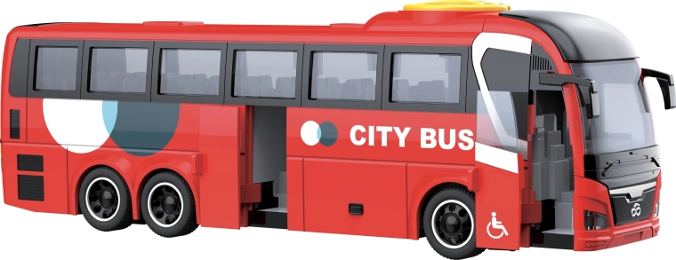 City Service Car bus urbain 1:16 rouge