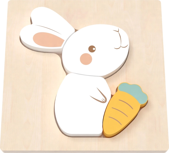 Puzzle en bois fait main Lapin BABU
