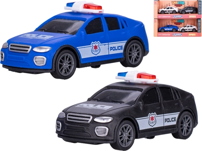 Ensemble de petites voitures de police à inertie 10 cm – 2 pcs