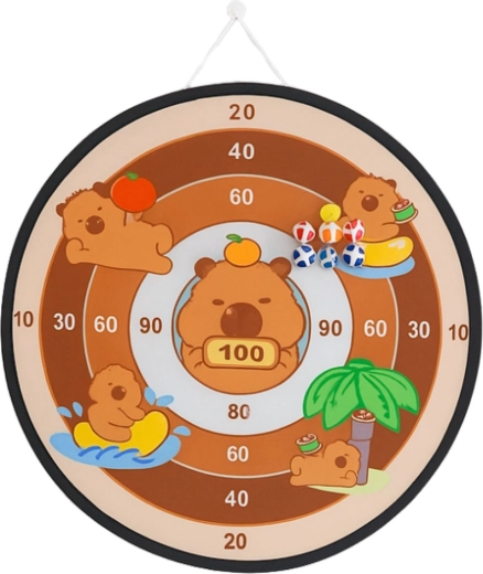 Grande cible 73,5 cm avec adorables capybaras